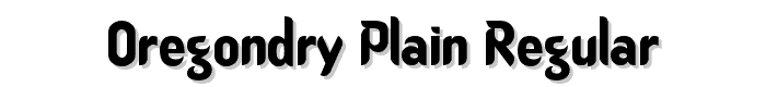 OregonDry-Plain Regular font